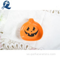 Halloween Party Decal Pumpkin Shape Ceramic Fruit Dish